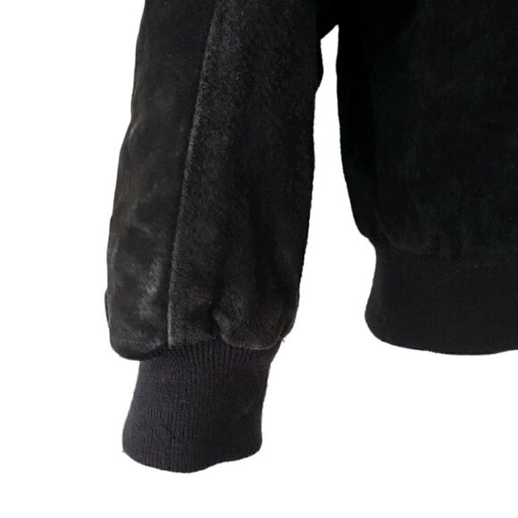 BOEING black suede aviator bomber jacket men's size L - Picture 10 of 15